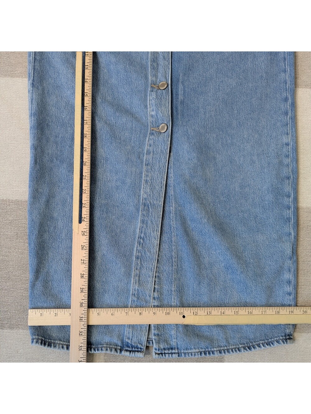 Banana Republic button front denim midi skirt - Tall/Long length - Picture 5 of 7
